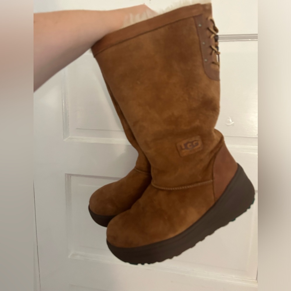UGG Australia Womens Klarissa Boots 1003288 Chestnut Waterproof Tassel Beaded